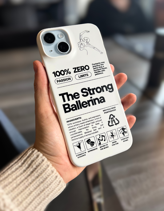 The Strong Ballerina – Snap case for iPhone® White