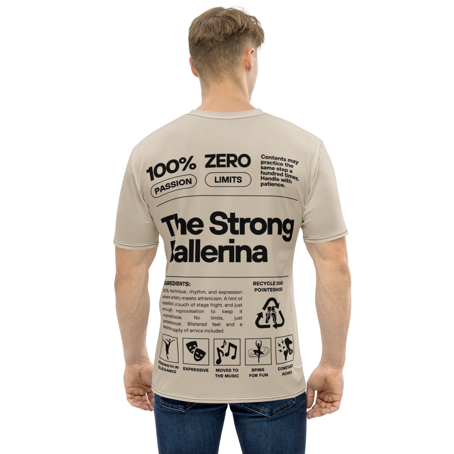 The Strong Ballerina - Beige T-Shirt