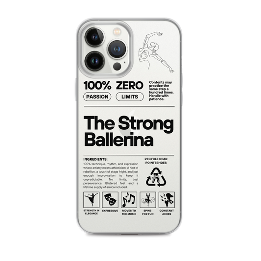 The Strong Ballerina – Clear Case for iPhone® (iPhone 12 mini, iPhone 12 Pro Max, iPhone 12 Pro, iPhone 12, iPhone 13 mini, iPhone 13 Pro Max, iPhone 13